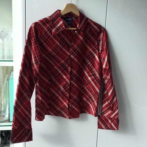 Ann Taylor plaid blouse - Picture 1 of 7